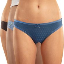Nykd by Nykaa Bikini Panty With Outer Elastic-nyp030-assortment 5 Multi-Color (Pack of 3)