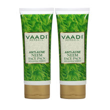 Vaadi Herbals Value Pack of 2 Anti-Acne Neem Face Pack with Clove & Turmeric