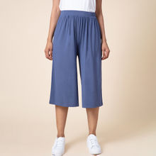 Nykd by Nykaa Sooo Comfy Super Soft Modal Lounge Culottes , Nykd All Day-NYLE 059 - Blue