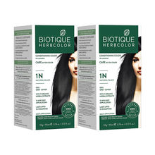 Biotique Herbcolor Hair Color 1N - Natural Black (Pack Of 2)