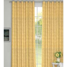 GM Polyester Jacquard Ring Top Door Curtain, Eyelet Darkening - Pack of 1(4.3x7Feet, Beige Curtain)