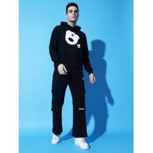 Griffel Printed Regular Fit Black White Tracksuit (Set of 2)