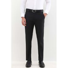 Allen Solly Men Black Checks Formal Trouser
