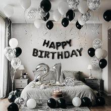 Special You 21St Happy Birthday Decoration Kit With Black & White Balloons