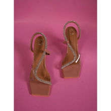 Sana K Luxurious Footwear Nude Pink S Series Square Heel Sandals