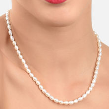 Zaveri Pearls Fresh Water Rice Pearls Aaa+ Quality Necklace (ZPFK10065)