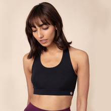 Nykd by Nykaa Essential Cotton Sports Bra , Nykd All Day-NYK 059 - Black