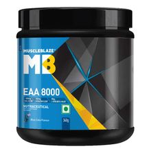 MuscleBlaze EAA 8000 - 8000mg EAAs Blend, 1000mg Hydration Blend, 750mg L-Citrulline - Blue Cola