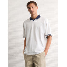 American Eagle White Ae Soccer Polo Shirt
