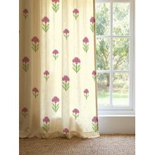 Urban Space Aster Pink Cotton 2 Curtains