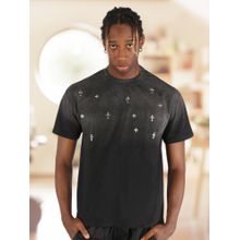 BOTABOCHI Grey Mens Dual Stone Rugged Half Sleeve T-Shirt