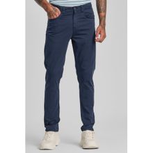 Snitch Navy Blue Solid Slim Fit Chinos
