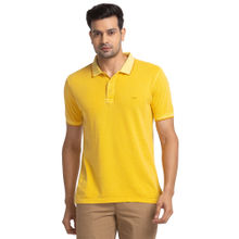 ColorPlus Tailored Fit Solid Medium Yellow T-Shirt