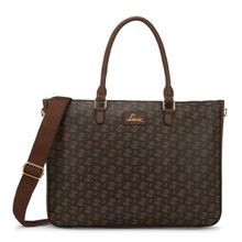 Lavie Women Brown Printed Tote Bag (L)