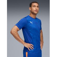 Puma indPadel Mens Sweat-Wicking Graphic Jersey - Blue