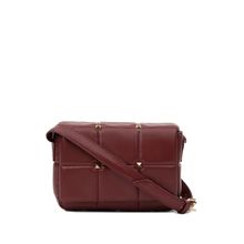 NUFA Maroon Studded Quilted Silng Bag