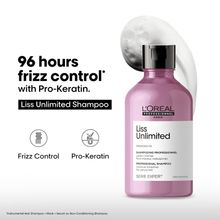 L'Oréal Professionnel Liss Unlimited Shampoo, Upto 96 hours of frizz control, With Pro-Keratin