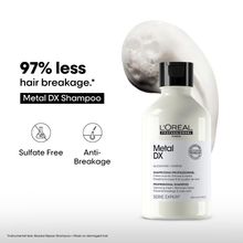 L’Oréal Professionnel Metal DX Sulfate-Free Cleansing Cream Shampoo, For 97% Less Hair Breakage
