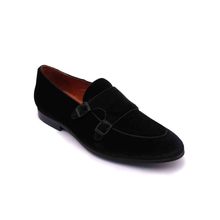 Heel & Buckle London Black Solid Monk Casual Shoes