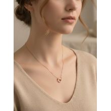 925 SILLER 925 Pure Silver Round Design Necklace