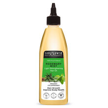 Soulflower Rosemary Mint Hair Growth Oil For Hair Fall & Dandruff Control, Light Hair Oil