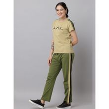 Slumber Jill Green Fern Snuggle Fit T-Shirt with Pant (Set of 2)