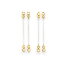 Accessher Gold Plated & Brass and American Diamond Earring Support Ear Chain