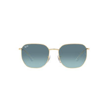 Ray-Ban Core Sunglasses 0Rb3695I001-3M55- Irregular- Gold Frame- Blue Lens (55)