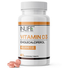 Inlife Vitamin D3 60000 IU Chewable Tablets