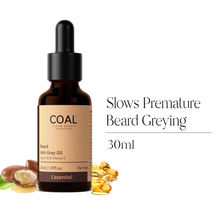 COAL Clean Beauty Beard Anti-Grey Oil With Argan Oil, Vitamin E & Darkenyl Prevents Grey Hair