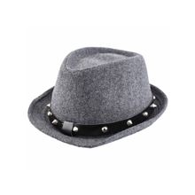 The Tie Hub Herringbone Grey With Black Fedora Hat