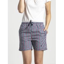 Jockey Classic Navy Assorted Checks Woven Knee Length Shorts Style Number-RX15