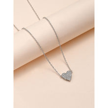 Ornate Jewels Heart shape Necklace in 925 Starling silver For Women