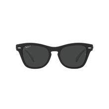 Ray-Ban Black Sunglasses (0RB0707S-Square-Black Frame-Grey Lens-54: 53 mm)