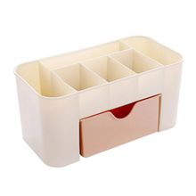 Matra Makeup Storage Box Plastic Organizer Stand Cosmetic Brush Holder Vanity Kit With Drawer