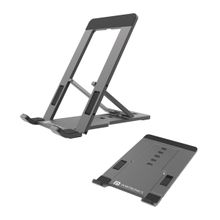 Portronics Modesk One Universal Mobile & Tablet Holder with 5 Adjustable Angles (Grey)