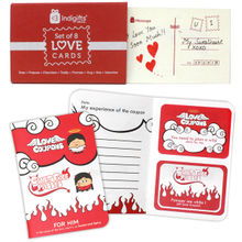 Indigifts 8 Love Postcards and 7 Love Coupons with Passes and Wildcards Valentine Gift