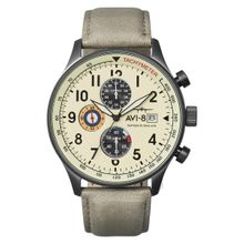 AVI-8 Classic Chronograph Beige Round Dial Mens Watch - Av-4011-0C