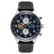 AVI-8 Classic Chronograph Blue Round Dial Mens Watch - Av-4011-0I