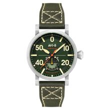 AVI-8 Chadwick Dual Time Green Round Dial Mens Watch - Av-4113-02