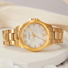 Pierre Cardin Observatoire Eclat Gold White Mop Watch for Women - Cf-1009-Mg-1