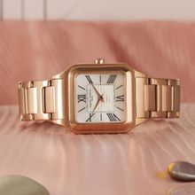 Pierre Cardin Menilmontant Carre Rose Gold White Mop Watch for Women - Cf-1011-Mr-2