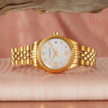 Pierre Cardin Opera Timbre Gold White Mop Watch for Women - Cf-1012-Mg
