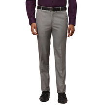 Raymond Solid-Plain Medium Grey Trousers