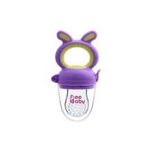 Beebaby Chewy Silicone Food And Fruit Nibbler, Feeder With Extra Silicone Mesh (chewy - Violet)