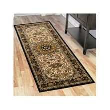 OBSESSIONS Polypropylene Heat Set Traditional Carpet Navy