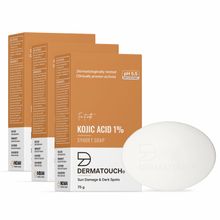 Dermatouch Kojic Acid 1% Soap With Glutathione - Pack Of 3