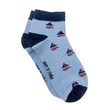 Mint & Oak Boat Ankle Length Socks for Men - Blue (Free Size)