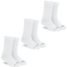 Dynamocks Men & Women Crew Length Socks, Pack Of 3 Pairs - White (Free Size)
