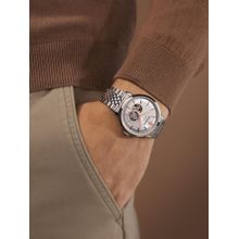 Sandoz Rochettes Gents Automatic Open Heart Watch - Silver Dial